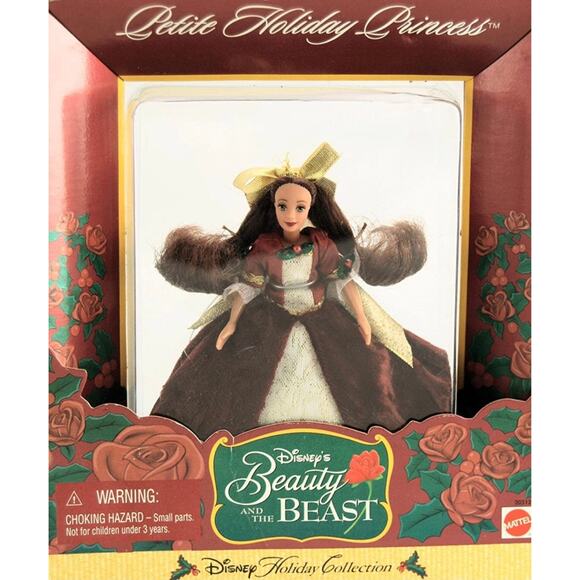 NEW Disney Princess Petite Holiday MINI DOLL Disney BELLE 4” DOLL ORNAMENT Box! - Picture 1 of 4